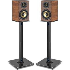 lot 19224 image: Rfiver Upgraded 45° Swivel Speaker Stands Pair for Surround Sound, Heavy Duty 28 Inch Bookshelf Speaker Stand Each Holds 22lbs Large Speaker, Floor Speaker Stand Built-in Cable Management, 1 Pair
