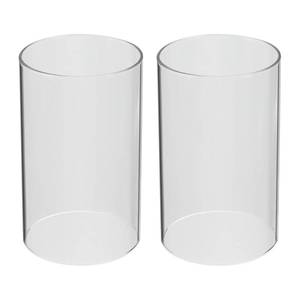 lot 19231 image: PATIKIL 3x4 Open Ended Glass Candle Holders, 2Pcs High Borosilicate Glass Chimney Clear Glass Cylinder Candleholder for Candles Table Centerpiece