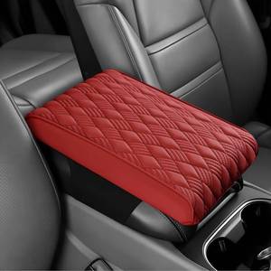lot 20181 image: Wogomz Car Center Console Cover, 12.6�8.3�2 Leather Car Armrest Cover, Soft Memory Foam Auto Armrest Cushion Pad, Vehicle Arm Rest Box Protector, Universal Interior Car Accessories (Black)