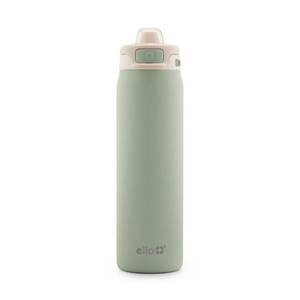lot 20187 image: Ello Pop & Fill 22oz Stainless Steel Water Bottle with Quick Fill Technology, Double Walled and Vacuum Insulated Metal, Leak Proof Locking Lid, Sip and Chug, Reusable, BPA Free, Pistachio (USED)