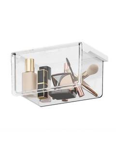 lot 20190 image: NEATSETTER Hanging Cabinet Organizer �� 33° Tilted Under Desk Drawer & Bathroom Storage �� Self-Adhesive Clear Pull-Out Bins for Kitchen, Office & Vanity (Medium)