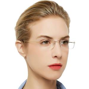 lot 20232 image: OCCI CHIARI Reading Glasses 2.25 magnification For Women Men Trendy Reader with Titanium Frameless Clear Lens 1.0 1.5 2.0 2.5 3.0 3.5 1.25 1.75 2.25 2.75
