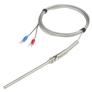 lot 20259 image: CGELE K-Type Thermocouple Temperature Sensors 0600����2M6.6Ft Wire Probe Length 100mm Two Wire 100�5mm Stainless Steel Probe Temperature Detector Temperature Gauge