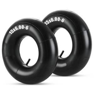 lot 20263 image: FLKQC 2 Pack 15x6.00-6 Heavy Duty Inner Tubes with TR-13 Valve Stem, Replacement Lawn Mower Tire Tubes for Tractors, Wheelbarrows, ATVs, Go Karts & More (Fits 6.00-6, 6.50-6, 15x600-6)