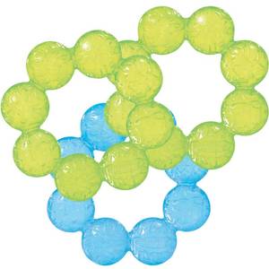 lot 20269 image: Infantino Water Teethers �� Sensory Exploration, Teething, Cooling & Massaging Relief for Sore Gums, Lime & Blue, 2- Pack