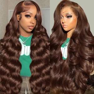 lot 20290 image: Dochuman Ginger Orange Lace Front Wigs Human Hair Pre Plucked Body Wave 13x6 Transparent HD Lace Frontal Wigs for Black Women Human Hair Glueless Colored Wigs 350# 34inch