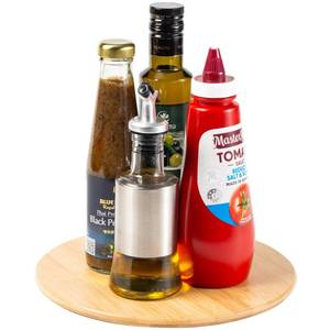lot 20300 image: 10 Inch Bamboo Wood Lazy Susan Organizer for Cabinet, HENABLE Lazy Susan Spice Rack Turntable Organizer for Pantry, Dining Table, Kitchen, Countertop, Cupboard, Refrigerator, Home Decor
