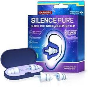 lot 4251 image: 2 Pairs Ear Plugs - Soft Silicone Ear Plugs for Noise Reduction (35dB) 3D Oval