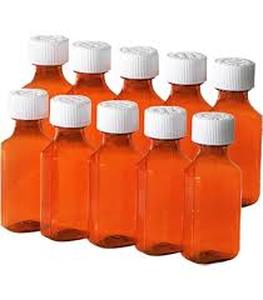 lot 14159 image: BioRx Laboratories Pharmacy Oval Bottle Amber 1 oz with CR Caps Included (QTY. 12) - Prescription Pharmacy Bottle, Pharmacy Container, Prescription Plastic Container by Sponix
