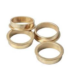 lot 20262 image: Flanged Bronze Bushings, 1.00 Round Bore ID x 1.125 OD x 1.250 Flange x 0.25 Width (0.313 OAL), Oil Impregnated Bronze Flanged Bushings (4 Pack)