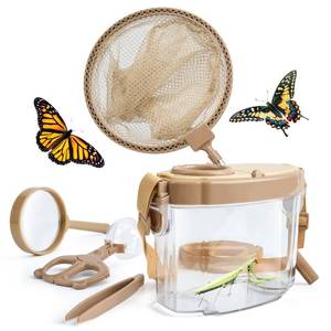 lot 9659 image: Montessori Mama Kids Bug Catching Kit - Complete Insect Exploration Set with Habitat, Extendable Net, Magnifying Tools & Carry Strap - Educational Outdoor Adventure Gift