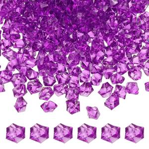 lot 10340 image: M METERXITY 150-Pack Fake Ice Rocks, 18x25mm Fake Crushed Ice Acrylic Gems Diamonds for Vase FillersFish TankDIY Crafts Dark Purple