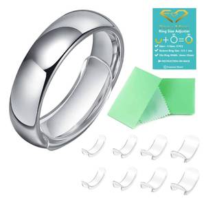 lot 10362 image: Invisible Ring Size Adjuster for Loose Rings Ring Adjuster Fit Wide Rings with Jewelry Polishing Cloth