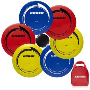 lot 10372 image: GOOSO Disc Golf Set - Driver, Mid-Range and Putter Discs with Disc Golf Bag for Outdoor and Backyard, Comfortable Plastic, 6 Pack
