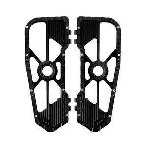 lot 10385 image: Motorcycle Front Rear Floorboard Footboard Fit For Harley Touring Road King Road Glide Street Glide Electra Glide Ultra Limited 1984-2025 (Black Rider Footboards)