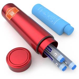lot 10403 image: DISONCARE Odyssey 60H 3 Insulin Pens Cooler Travel Case Medication Cooler for Travel TSA Approved Diabetic Insulina EpiPen Carry Case Medicine Travel Cooler Bag Ice Pack with Medical Alert Tag(Red)
