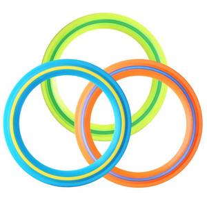 lot 10405 image: JEEFUD Flying Disc for Kids Adults 11 inch Flying Ring, 3 Pack Beach Backyard Sports Play Soft Discs, Sport Outdoor Tossing Toy Gift for 4 Year Old Boys Girls Family 3PCS (Yellow��Orange & Turquoise)