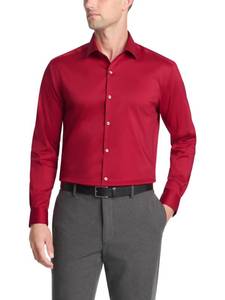 lot 10406 image: Van Heusen Mens Dress Shirt Slim Fit Ultra Wrinkle Free Flex Collar Stretch