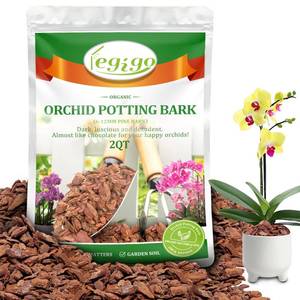 lot 10414 image: Legigo 2 Quarts Organic Orchid Potting Bark- All Natural Orchid Bark Potting Mix Pine Bark Wood Chips for Houseplant Mulch, Orchid Plants Root Development, Mulch for Potted Plants