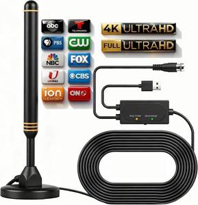 lot 10421 image: TV Antenna Indoor Antenna for Smart TV for Long Range Reception and All Smart TVs HD Digital Antenna with Amplifier Signal Booster for Local Channels Supports 4K 1080p-Orange