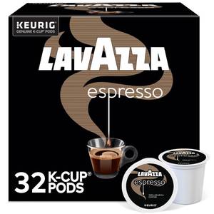lot 10422 image: Lavazza Espresso, Single-Serve Keurig K-Cup Pods, Medium Roast Coffee, 32-Count Box