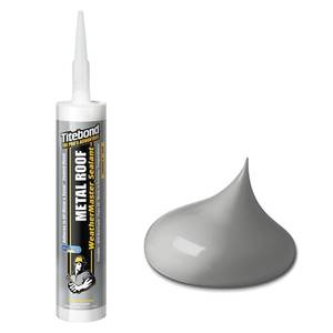 lot 10425 image: Titebond WeatherMaster Metal Roof Sealant, Silver �� Premium Polymer Caulk for Aluminum, Copper, Galvanized Steel & Coated Metals, UV-Resistant �� 62611, 9.5 Oz. Cartridge