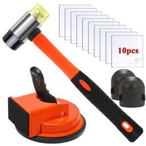 lot 11499 image: Floor Gap Fixer Tool Kit With Rubber Mallet & 10 Reusable Sticky Pads& 2 Knee Pads,Suction Cup LaminateVinyl Flooring Tool For Fix Gaps,Heavy Duty Floor Gap Repair Kit For Vinyl Plank Hardwood Floor