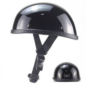 lot 11502 image: Motorcycle Half Helmet, Adult Men Women Retro Open Face Helmets, Half Shell Helmets for Adults(Black, Small)