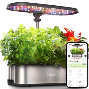 lot 11504 image: LETPOT LPH-SE Hydroponics Growing System, 12 Pods Smart Herb Garden Kit Indoor, Indoor Garden, APP & WiFi Controlled, with 24W Growing LED, 5.5L Water Tank, Pump System, Automatic Timer