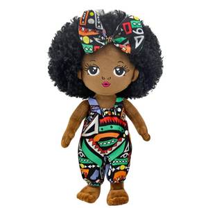 lot 12270 image: JUSTQUNSEEN Black Baby Doll s Soft Doll, 12in. Black Dolls African American Ba by Dol l Soft Baby Doll,Plush Doll s Girls Black Baby Dolls for Christmas