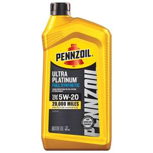 lot 12271 image: Pennzoil Ultra Platinum Full Synthetic 5W-20 Motor Oil, 1 Quart