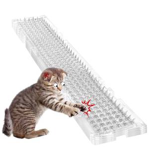 lot 12276 image: KOKMEYA 26 Pack Scat Mat for Cats - 3.3 x 16.7 Inch Cat Deterrent Mat to Keep Cats Out of Yard Permanently, Dog and Cat Spikes Mat with 0.5 Inch Sturdy Design Spike for Cat Pee Deterrent