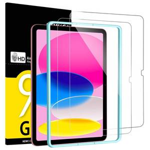 lot 12293 image: NEWC 2 Pack Designed for iPad (A16) 11th Generation 2025, iPad 10th Generation 10.9 inches 2022 Screen Protector Tempered Glass, Bubble Free, Ultra Resistant (Easy Installation Frame)