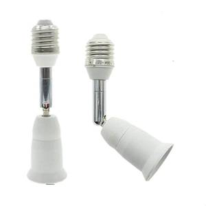 lot 12296 image: Srovil E26E27 Light Socket Extender, 4.5 Inch Extension,Adjustable Vertical 90°Horizontal 360°, 100V - 250V, Max 150W, Medium Screw Base Light Converter Socket Extender,2-Pack