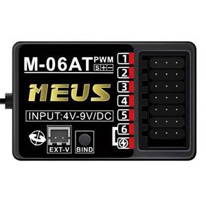 lot 12310 image: MEUS RACING 2.4GHz RC Receiver M-06AT Long Range Control RX with Gyro, Compatible with MEUS Racing RC Transmitter ME-10B for RC CarBoatTank etc. (6CH wGyro)