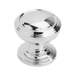 lot 12333 image: Amerock  Cabinet Knob  Polished Chrome  1-14 inch (32 mm) Diameter  Revitalize  1 Pack  Drawer Knob  Cabinet Hardware