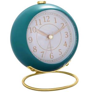 lot 12347 image: SHISEDECO Small Tableclocks Classic Non-Ticking Tabletop Alarm Clock with Backlight, Battery Operated Astronaut Deskclock with HD Glass for Living Room Bedroom Bedside Indoor Decor (Lake Blue)