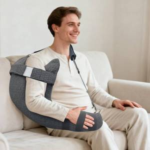 lot 1142 image: RoamReady Rotator Cuff Pillow, Removable Shoulder Support Pillow for Frozen Shoulder Relief, Post Arm Surgery Recovery Supplies, Broken Arm Cushion for Pain Relief and Side Sleeping, Dark Gray