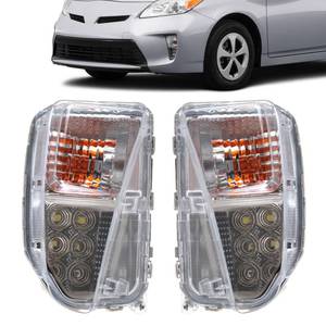 lot 1158 image: DEWHONETE Fog Light Turn Signal Lamp Compatible with 2012-2015 Toyota Prius Replacement for 8151147060 8152147060 DRL Fog Lamp Assembly Left & Right Side WBulbs Clear -Not Fit for Prius C&V