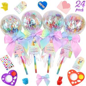 lot 1173 image: 24 Pack Giant Rainbow Stationery Set Party Favors & Goodie Bags for Kids, Return Gifts for Birthday Party, Classroom Rewards Prizes & Gifts Exchange for Students, Back to School Stationery Gift.