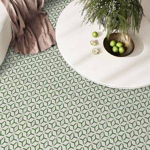 lot 2301 image: Dureidos Peel and Stick Floor Tiles12in.x12in. Waterproof Vinyl Flooring, Self-Adhesive Easy to Install Green Tile Sticker, 10PCS Covering 10 sq.ft for Bathroom, Kitchen, Bedroom