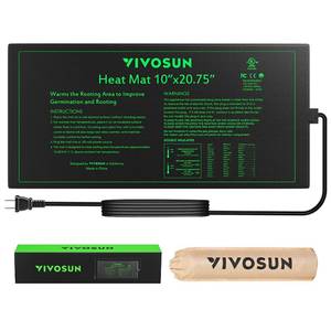 lot 2317 image: VIVOSUN Durable Waterproof Seedling Heat Mat 10in. x 20.75in. UL & MET-Certified Warm Hydroponic Heating Pad for Germination, Indoor Gardening, Greenhouse