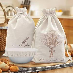 lot 2318 image: Cacolor ��2 Pack Reusable Linen Bread Bags for Homemade Sourdough - Eco-Friendly Bread Storage with Proofing Bowl Cover  Baking Accessories & Sustainable Kitchen Essentials
