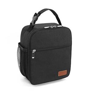 lot 2375 image: Femuar Lunch bag for Men Women Adults Small for Office Work Picnic - Reusable Portable Lunchbag, Black