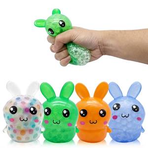 lot 2380 image: Squishy Easter Bunny,Easter Basket Stuffers Stress BallsToys for Kids Adults,4Pack Bunny Squeeze Ball Stress Relief Fidget Toys Easter Party Favor Gifts