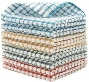 lot 2387 image: HFGBLG Cotton Cleaning Rags Terry Dish Cloths for Washing Dishes, Set of 8 Dish Rags for Cleaning, Light and Soft Dish Towels for Kitchen Drying Dishes, 11.8 Inch x 11.8 Inch (Mix Color)