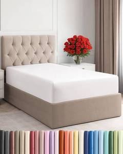 lot 2400 image: Twin Fitted Bed Sheet - Bottom Single Fitted Sheet Only - Ultra-Soft Hotel Luxury Bedding w 8-16 Inch Deep Pockets - Breathable & Wrinkle Free - Easy-Care, Fade and Shrink Resistant - Antique White