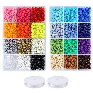 lot 2416 image: Greentime Pony Beads Bracelets Making Kit, 9mm Rainbow Kandi Rave Beads Set for Friendship Bracelets Necklace Making Crafts for Christmas Gift (24colors)