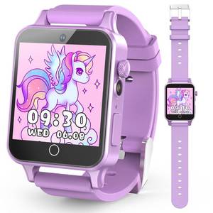lot 2417 image: MOTCTQVD Kids Smart Watch Girls for Age 5-12, HD Camera Toddler Watch Educational Toys Birthday Gifts for Girls Ages 5 6 7 8 9 with Music Player, Alarm Clock, Learn Card, 30 Games, Pedometer