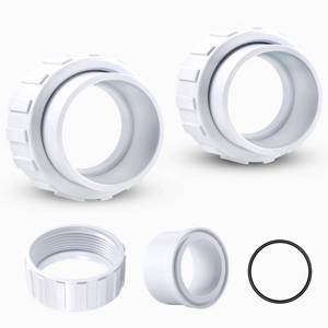 lot 2441 image: Salt Cell 2in. Union Replacement Kit for Only Hayward & Goldline Chlorine Generators - Durable PVC GLX-Cell-Union Connector for Pool Pump Spa Connections - Includes Unions, Nuts and O-Rings - 2 Pack